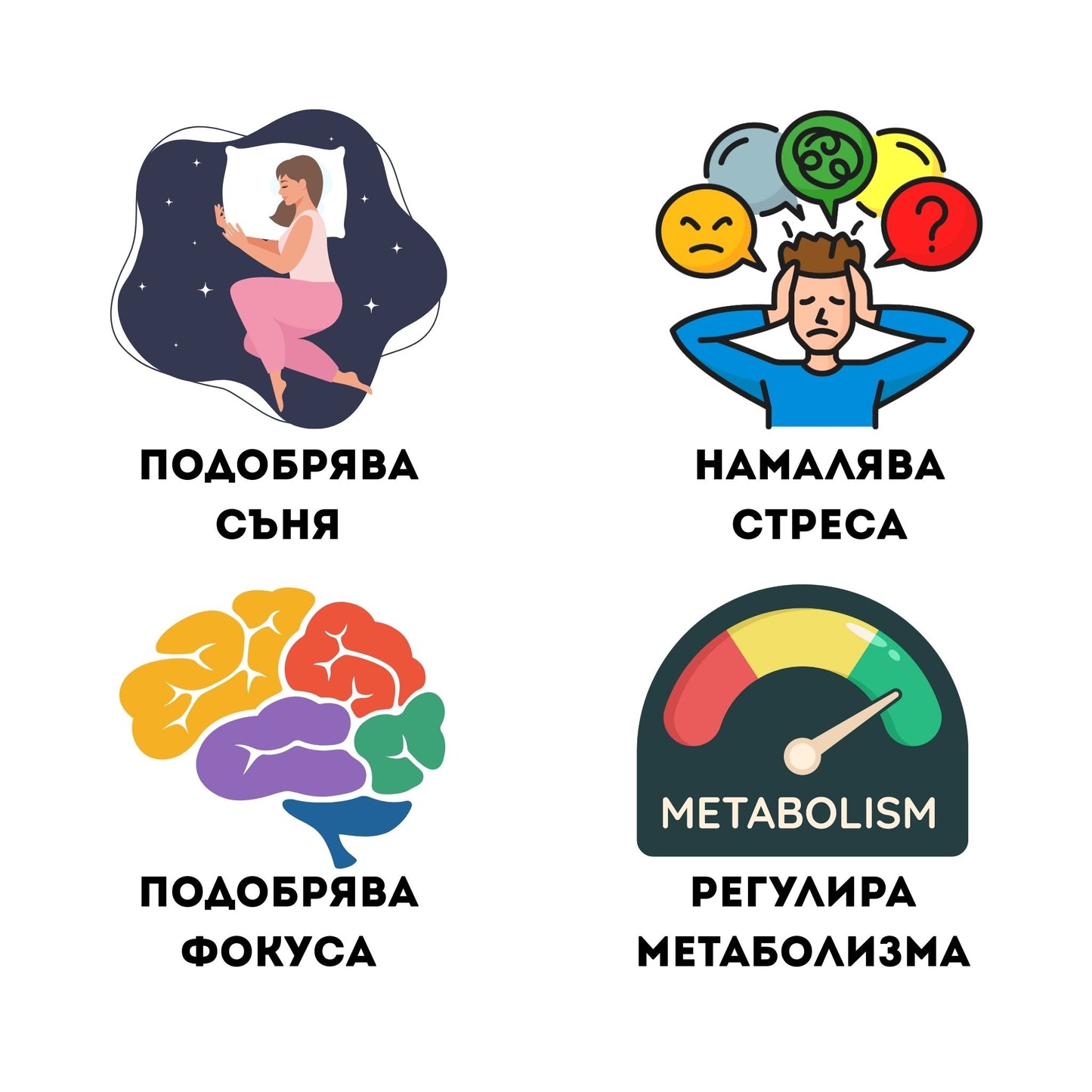 Spinkai Just Sleep - Формула за Здравословен Сън с L-теанин, Пасифлора, Витамин B5 и B6, Магнезий